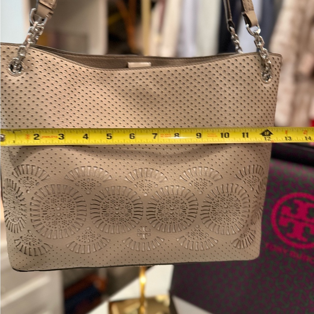 Tory Burch Gray Leather Shoulder Bag - Picture 5 of 6